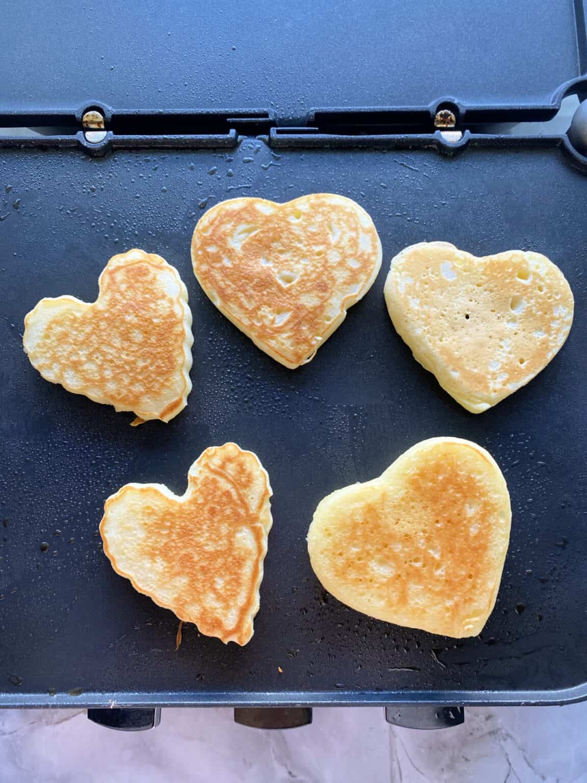 Heart Shaped Pancakes - Katie's Cucina