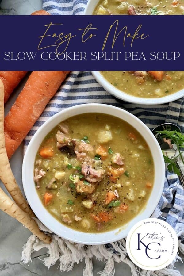 Slow Cooker Split Pea Soup - Katie's Cucina